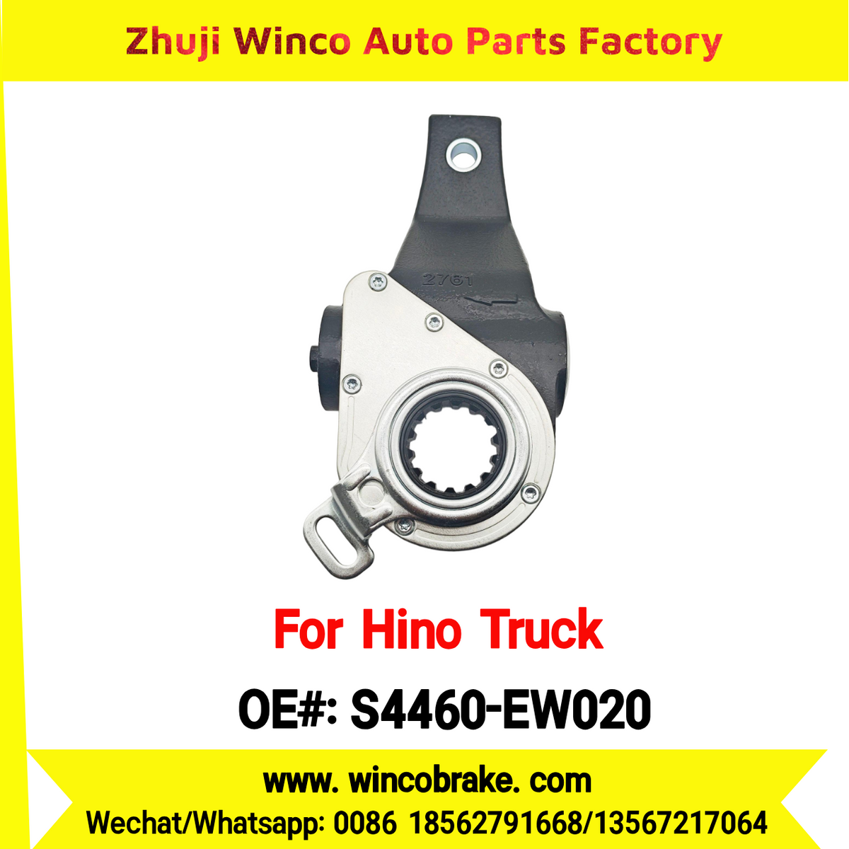 Winco OEM S4460-EW020 Automatic Slack Adjuster Suit to Japanese HINO Truck 500 Series 14 Teeth Spare Parts To Replace Haldex Slack Adjuster Hino 500