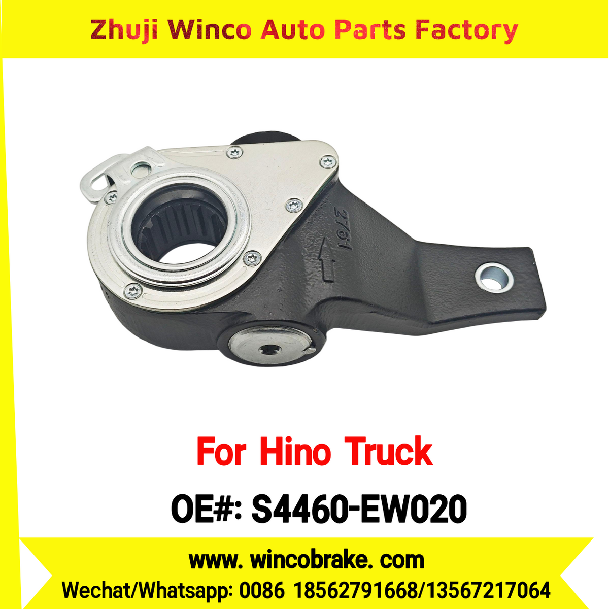 Winco OEM S4460-EW020 Automatic Slack Adjuster Suit to Japanese HINO Truck 500 Series 14 Teeth Spare Parts To Replace Haldex Slack Adjuster Hino 500