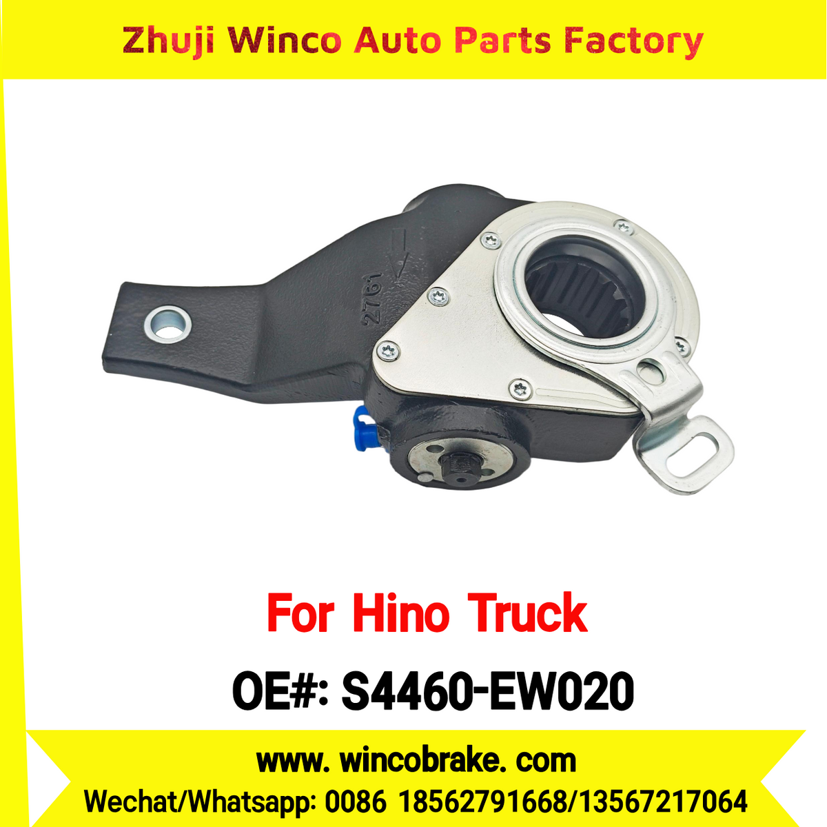 Winco OEM S4460-EW020 Automatic Slack Adjuster Suit to Japanese HINO Truck 500 Series 14 Teeth Spare Parts To Replace Haldex Slack Adjuster Hino 500