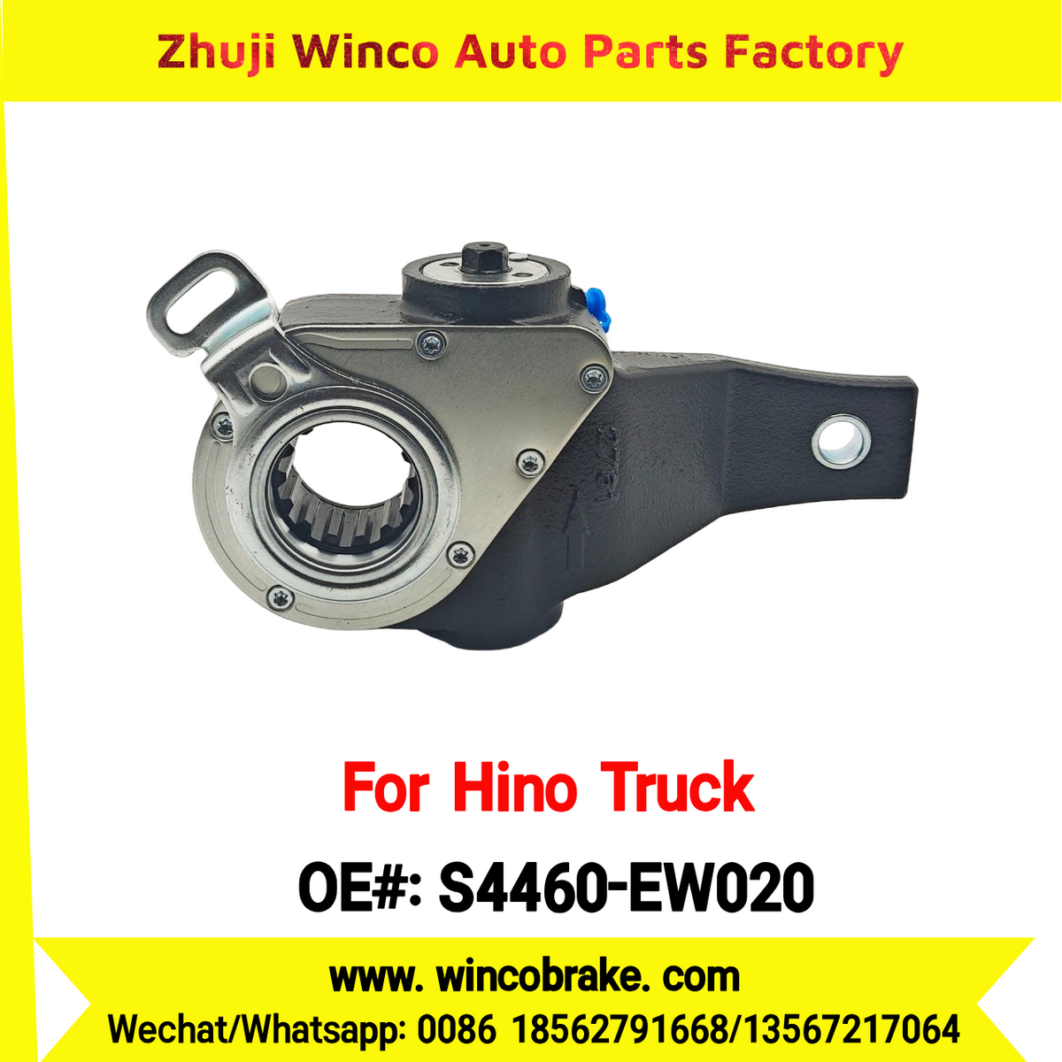 Winco OEM S4460-EW020 Automatic Slack Adjuster Suit to Japanese HINO Truck 500 Series 14 Teeth Spare Parts To Replace Haldex Slack Adjuster Hino 500