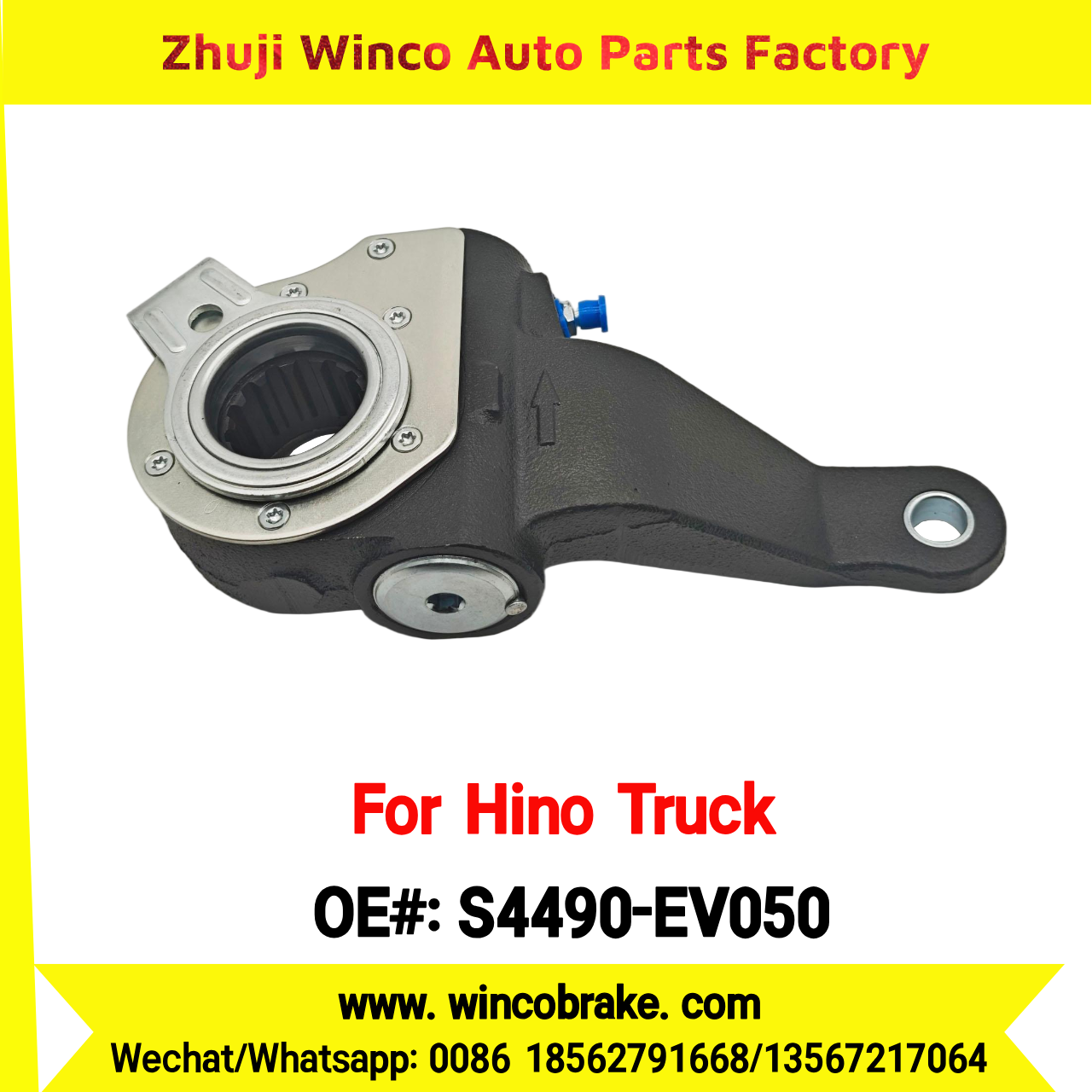 Winco OEM S4490-EV050 Automatic Slack Adjuster Suit to Japanese HINO Truck 700 Series 14 Teeth Spare Parts To Replace Haldex Slack Adjuster Hino 700