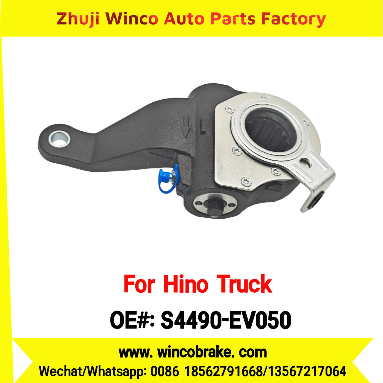 Winco OEM S4490-EV050 Automatic Slack Adjuster Suit to Japanese HINO Truck 700 Series 14 Teeth Spare Parts To Replace Haldex Slack Adjuster Hino 700