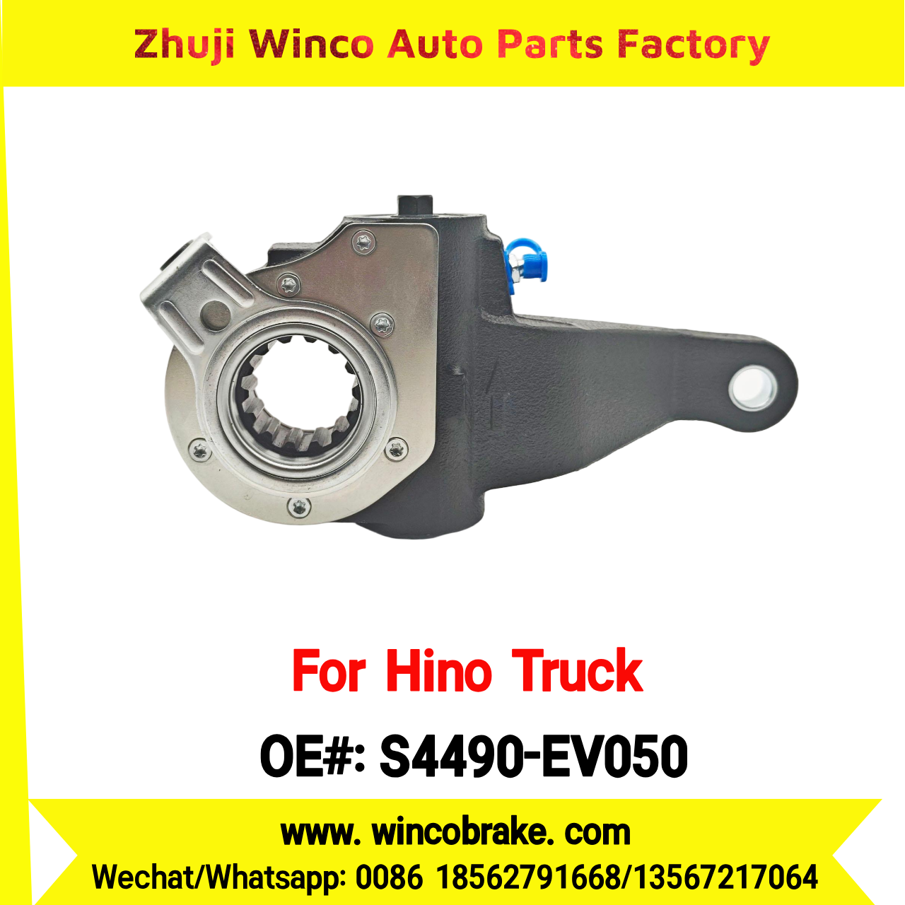 Winco OEM S4490-EV050 Automatic Slack Adjuster Suit to Japanese HINO Truck 700 Series 14 Teeth Spare Parts To Replace Haldex Slack Adjuster Hino 700