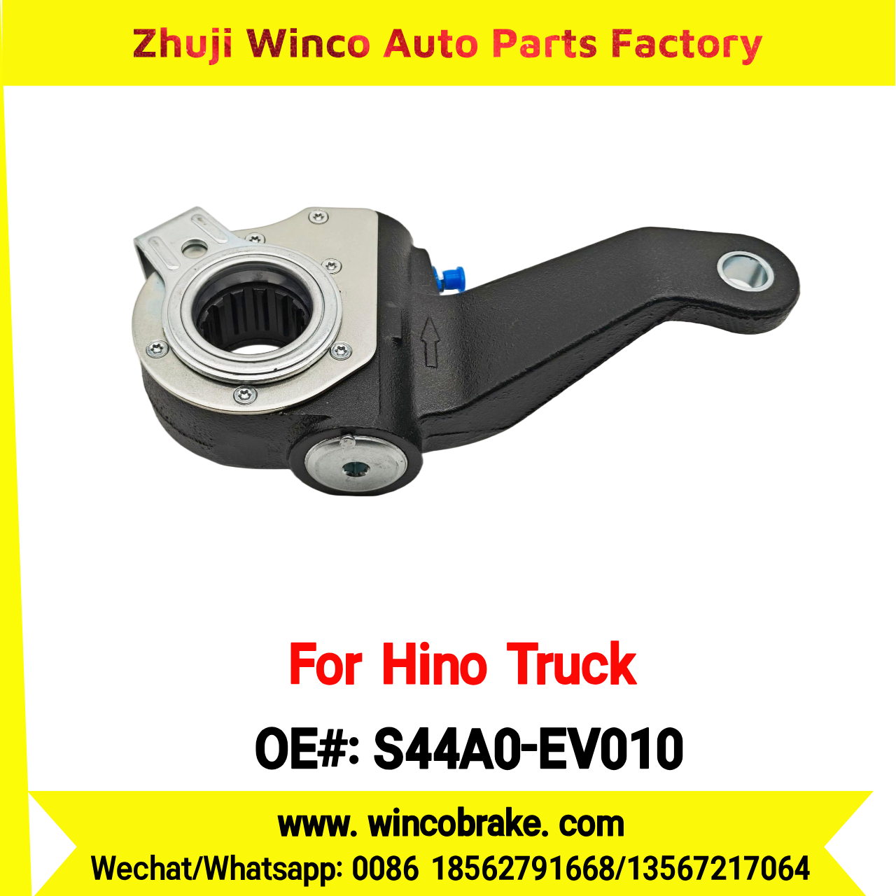 Winco OEM S44A0-EV010 Automatic Slack Adjuster Suit to Japanese HINO Truck 700 Series 14 Teeth Spare Parts To Replace Haldex Slack Adjuster Hino 700