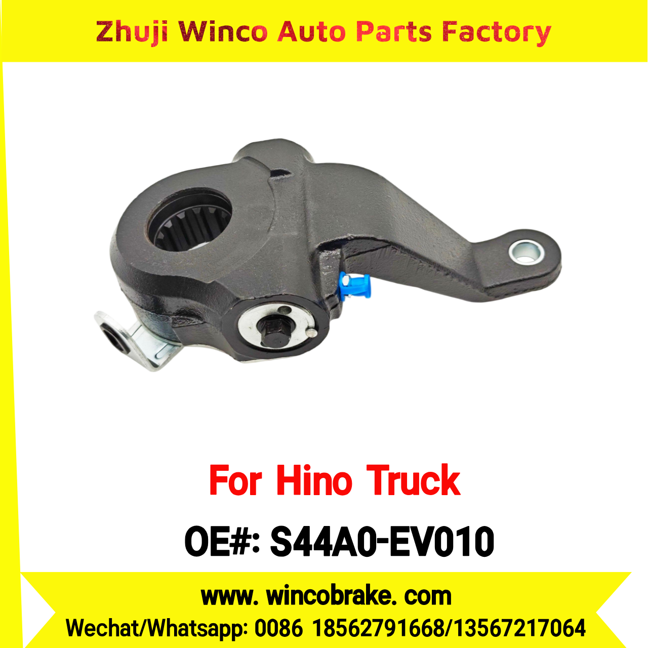 Winco OEM S44A0-EV010 Automatic Slack Adjuster Suit to Japanese HINO Truck 700 Series 14 Teeth Spare Parts To Replace Haldex Slack Adjuster Hino 700