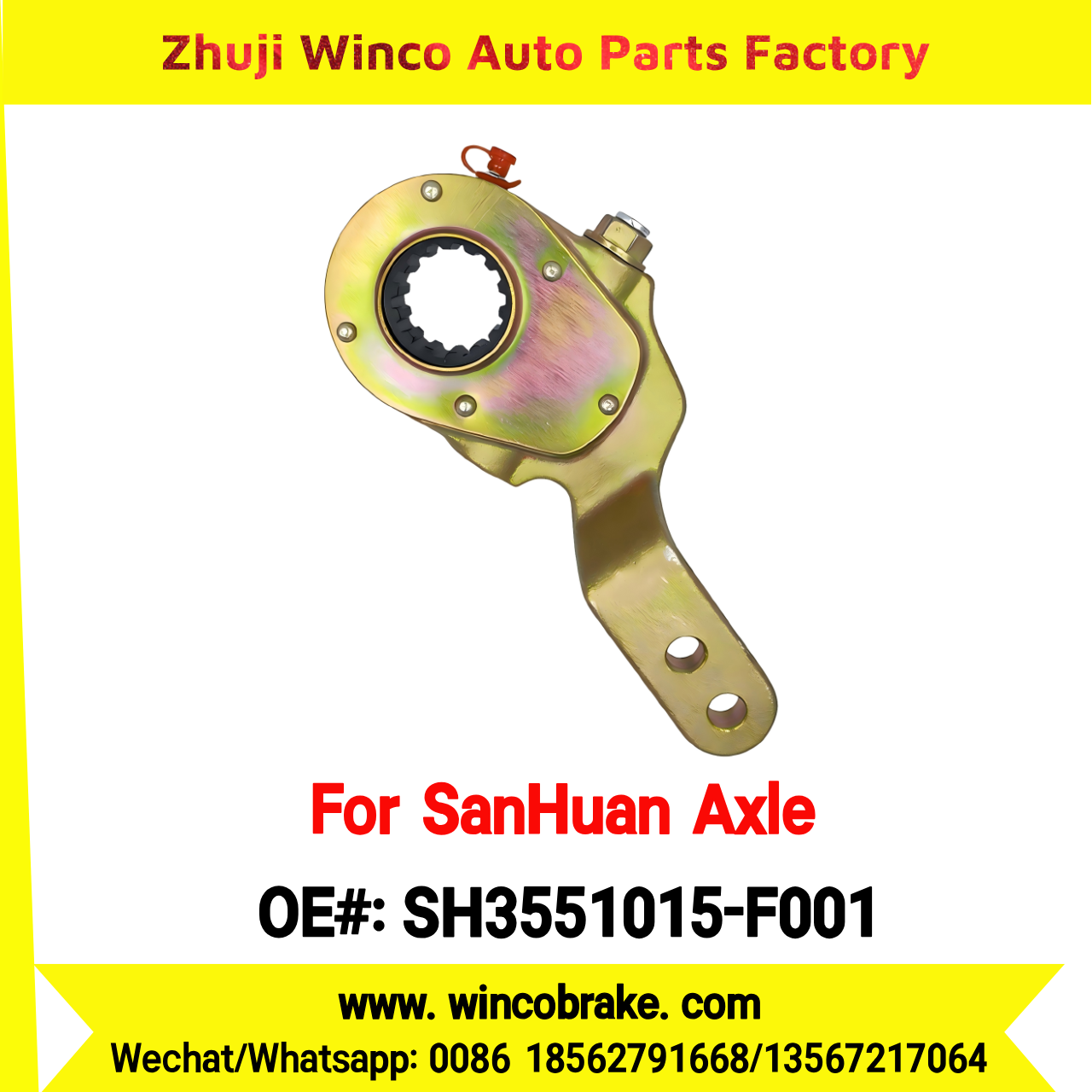Winco OEM SH3551015-F001 Manual Slack Adjuster for Auto Adjusting Arm for SanHuan Axle Spare Parts X3000 Right 14 Teeth