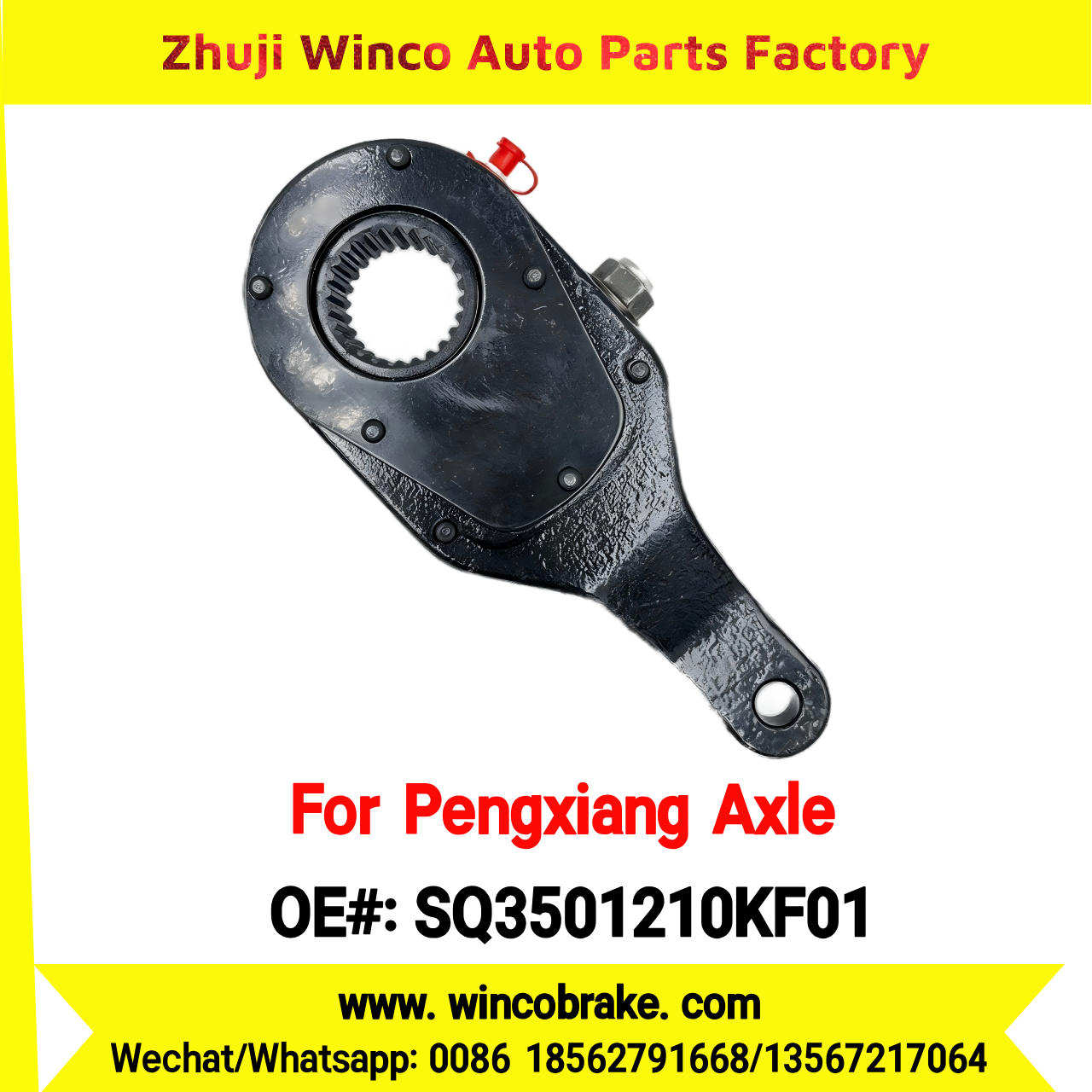 Winco OEM SQ3501210KF01 Manual Slack Adjuster for Suit to Chinese Pengxiang Axle 25T Straight Front 26 Teeth
