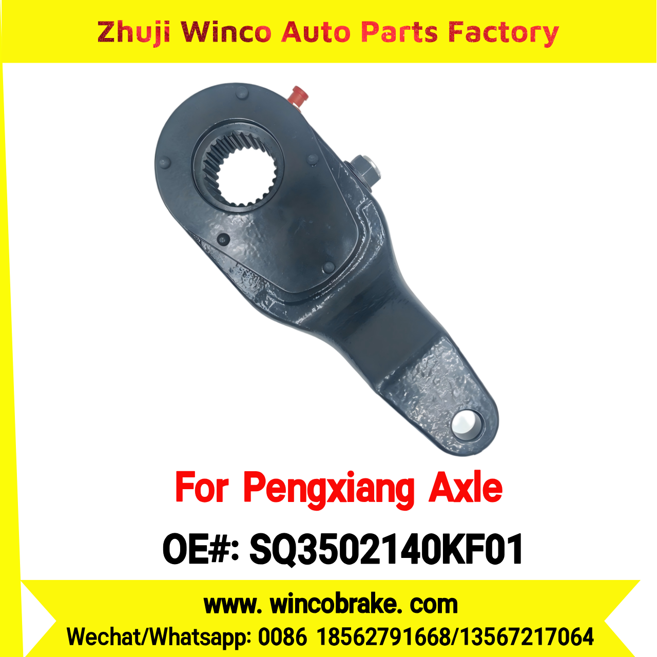 Winco OEM SQ3502140KF01 Manual Slack Adjuster for Suit to Chinese Pengxiang Axle 25T Left 26 Teeth
