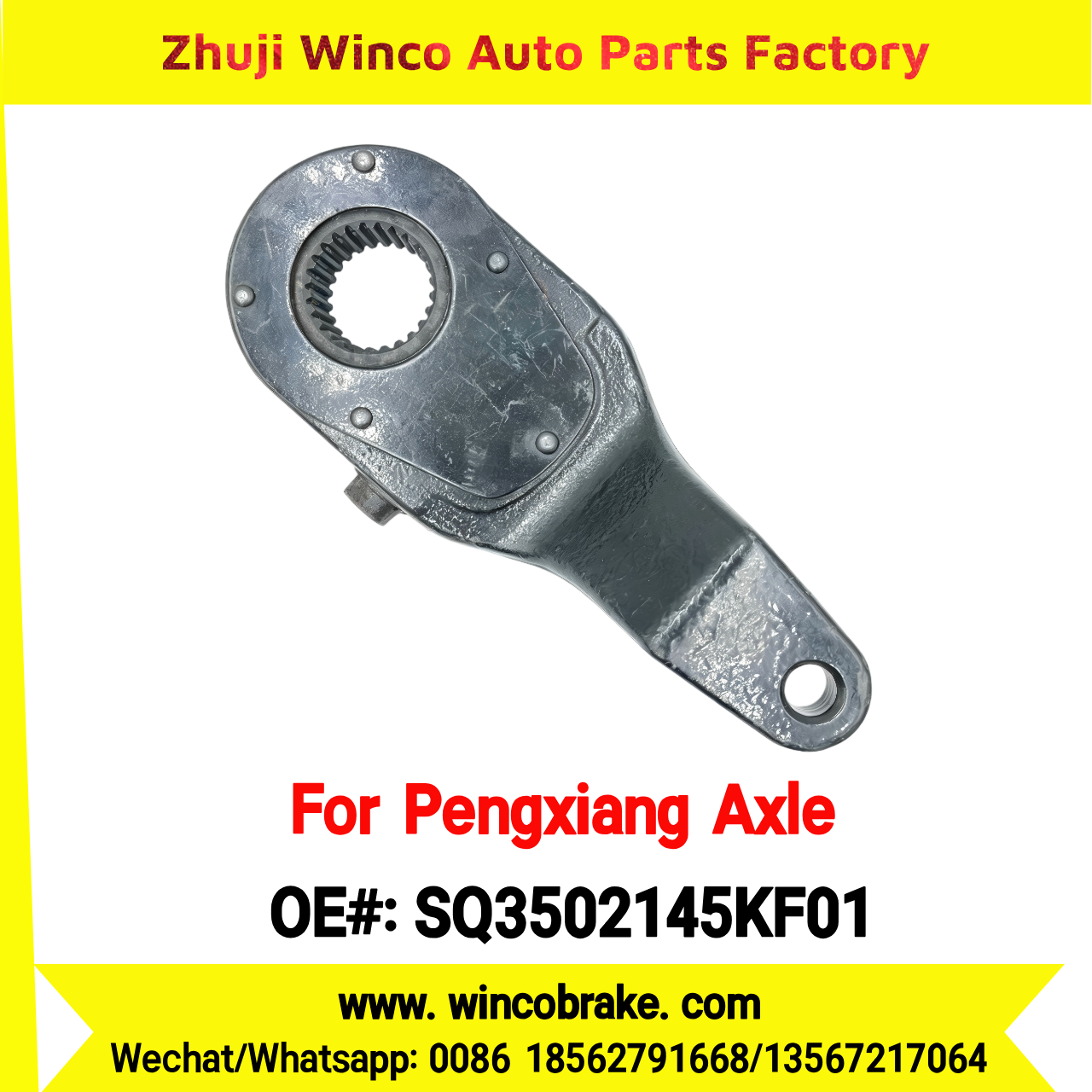 Winco OEM SQ3502145KF01 Manual Slack Adjuster for Suit to Chinese Pengxiang Axle 25T Right 26 Teeth
