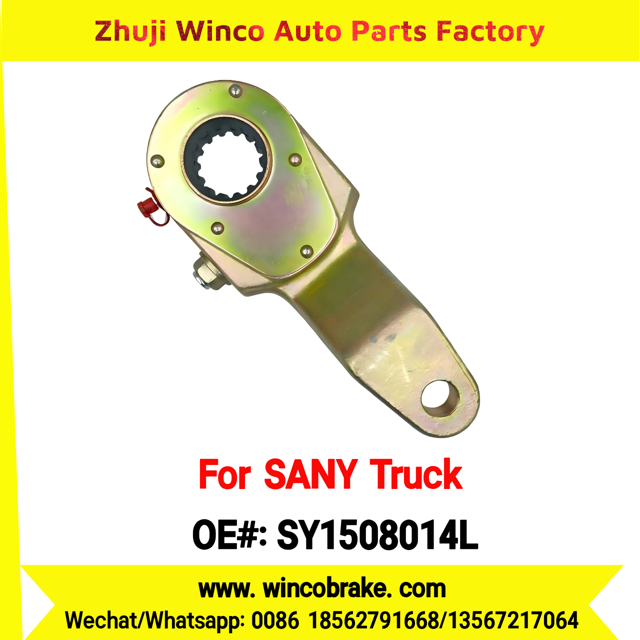 Winco OEM SY1508014L Manual Slack Adjuster for Suit to Chinese SANY Trucks Front Left 14 Teeth