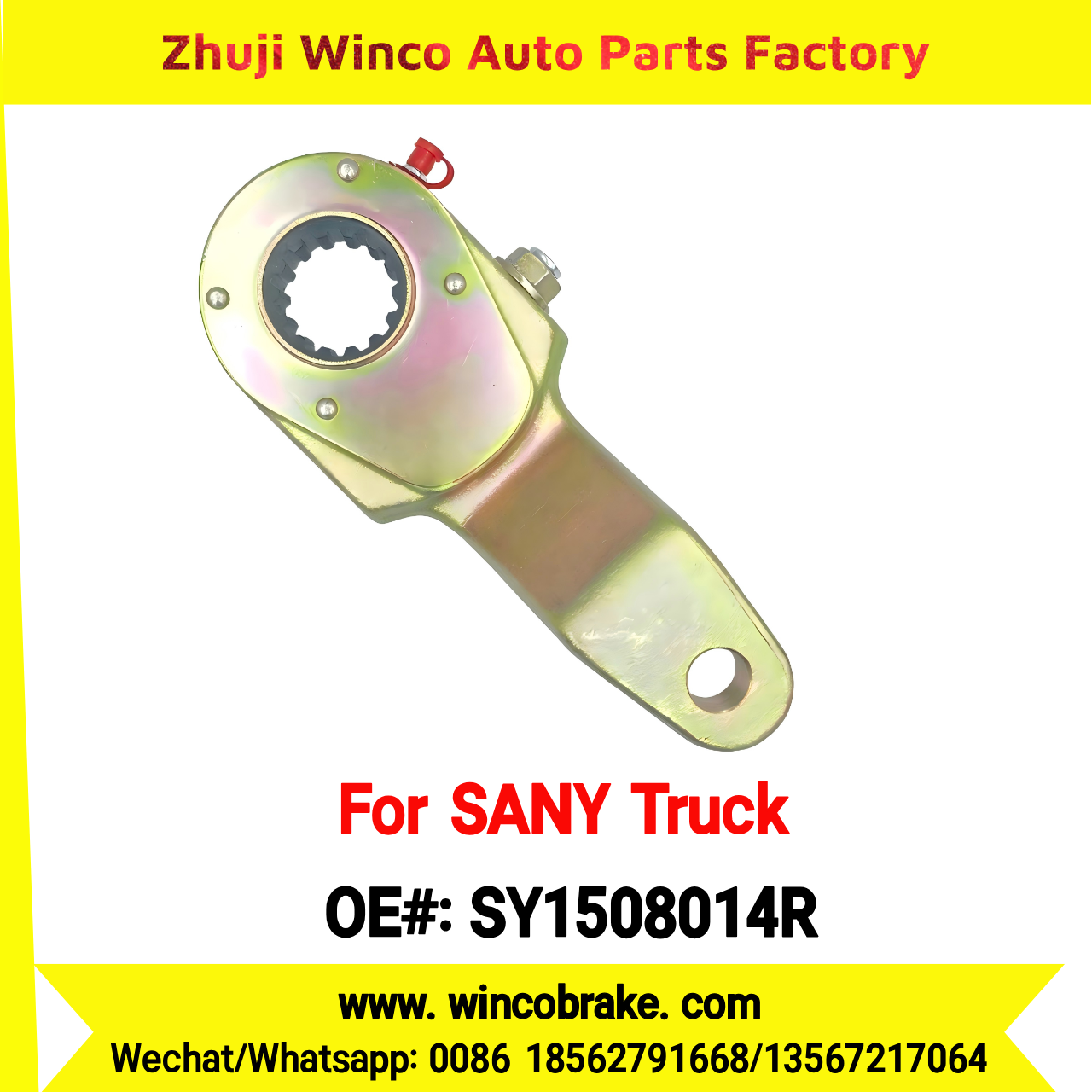 Winco OEM SY1508014R Manual Slack Adjuster for Suit to Chinese SANY Trucks Front Right 14 Teeth