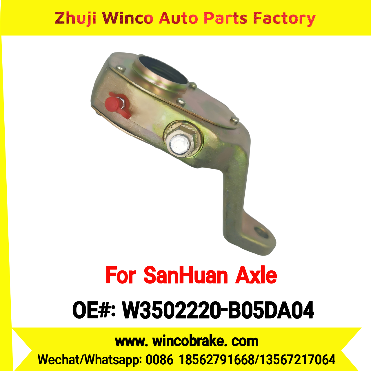 Winco OEM W3502220-B05DA04 Manual Slack Adjuster for Auto Adjusting Arm for SanHuan Axle Spare Parts Zhengteng Right 10 Teeth