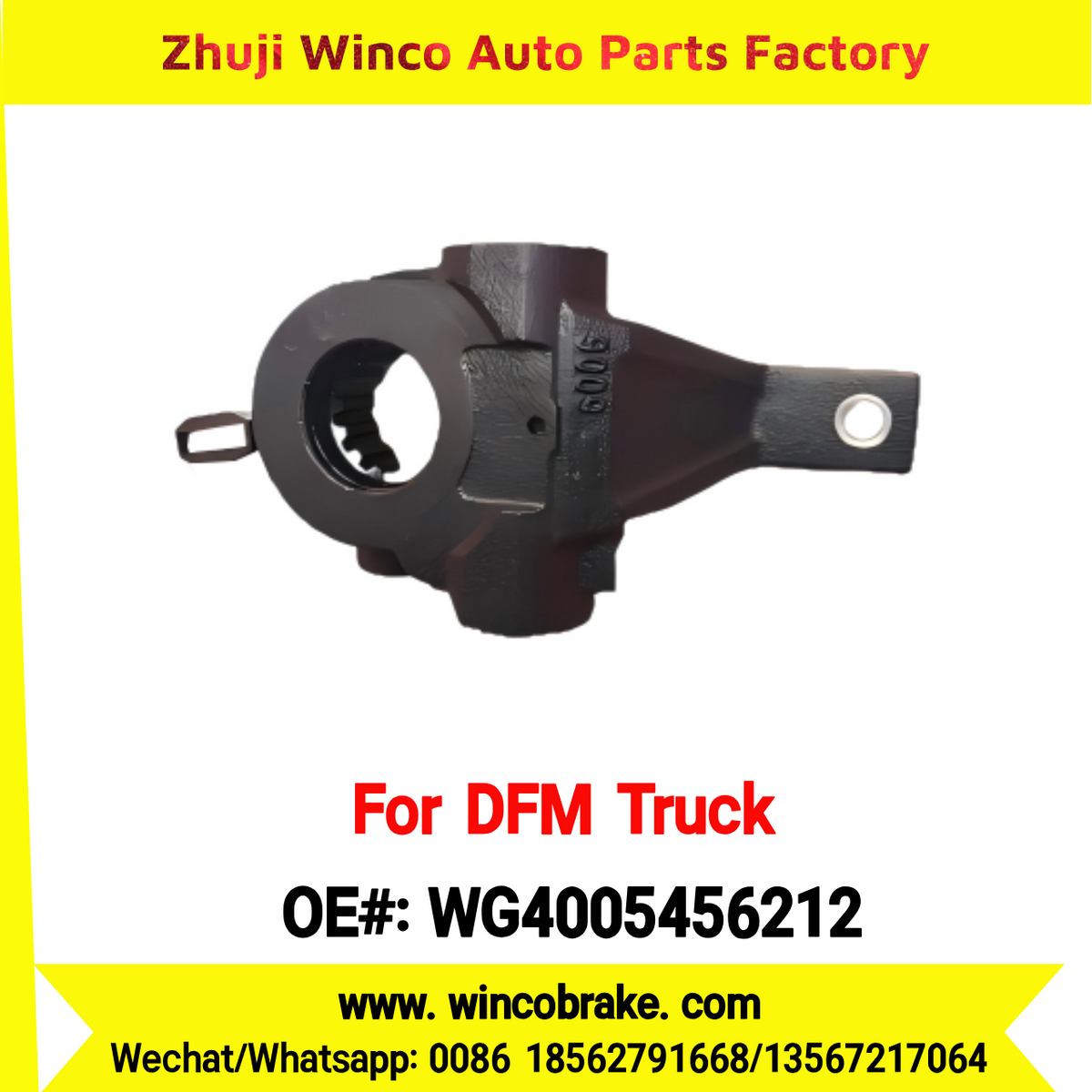 Winco OEM WG4005456212 Automatic Slack Adjuster for Suit to Chinese DONGFENG DFM Truck Rear RH 14 teeth
