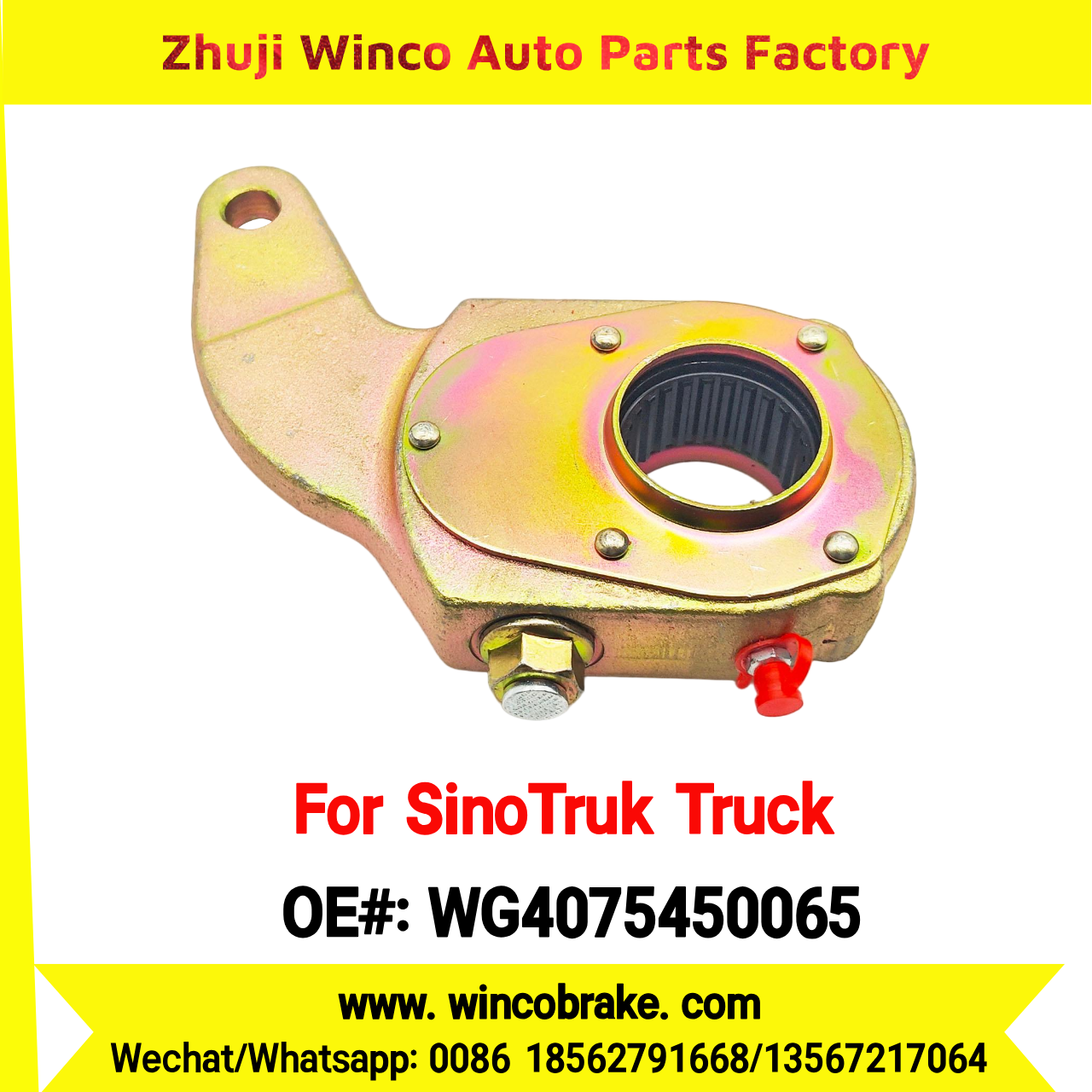 Winco OEM WG4075450065 Manual Slack Adjuster for Suit to China Sinotruk Truck HOWO SITRAK 26 Teeth SPARE PARTS