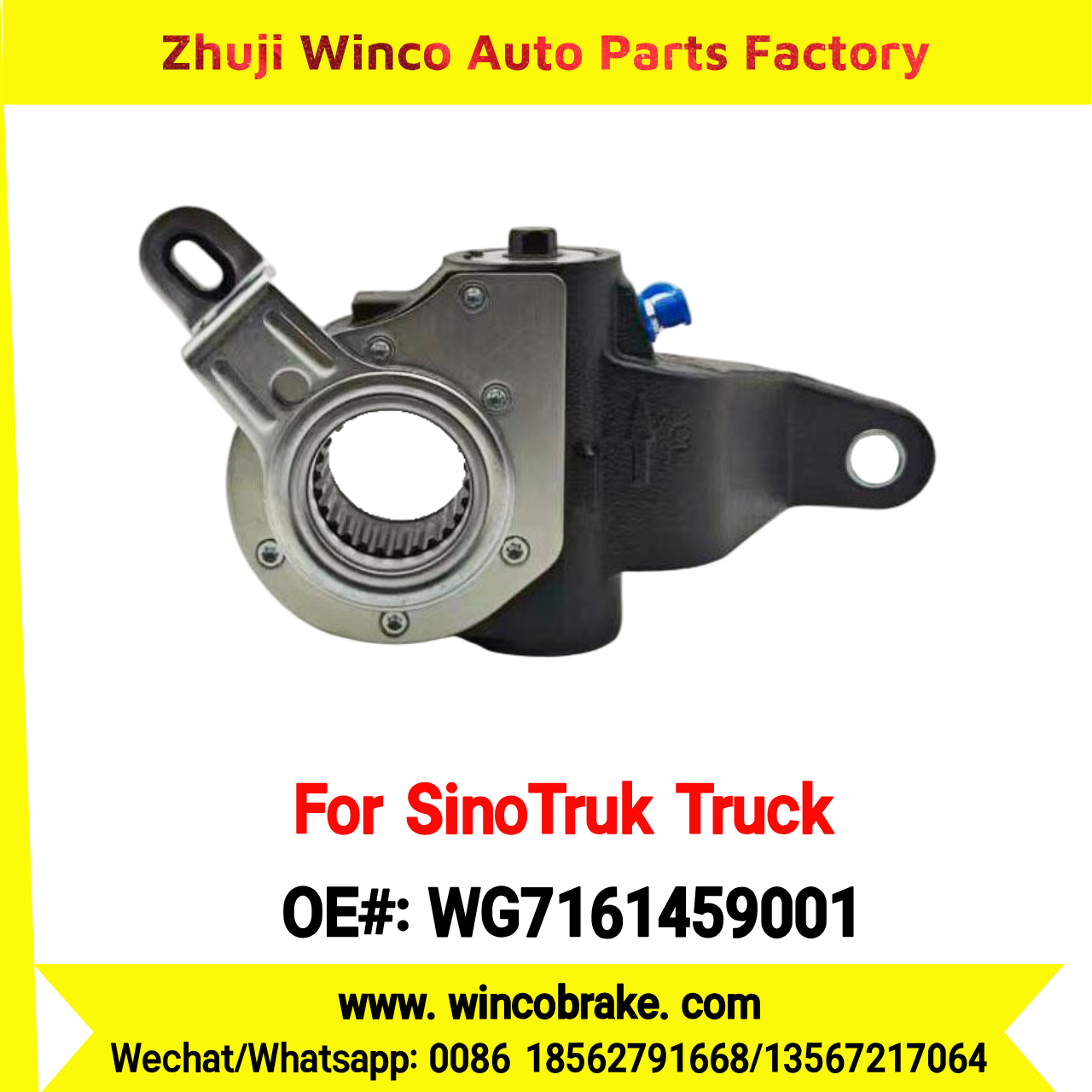 Winco OEM WG7161459001 Automatic Slack Adjuster for Suit to China Sinotruk MAN AXLE 26 Teeth Spare Parts To Replace Haldex Trucks