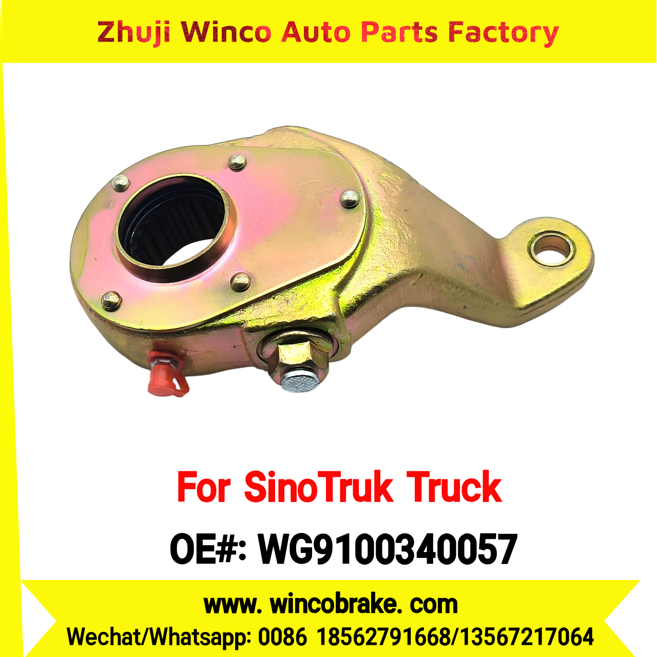 Winco OEM WG9100340057 Manual Slack Adjuster for Suit to China Sinotruk Truck LH Howo Styer Back 19 Teeth SPARE PARTS