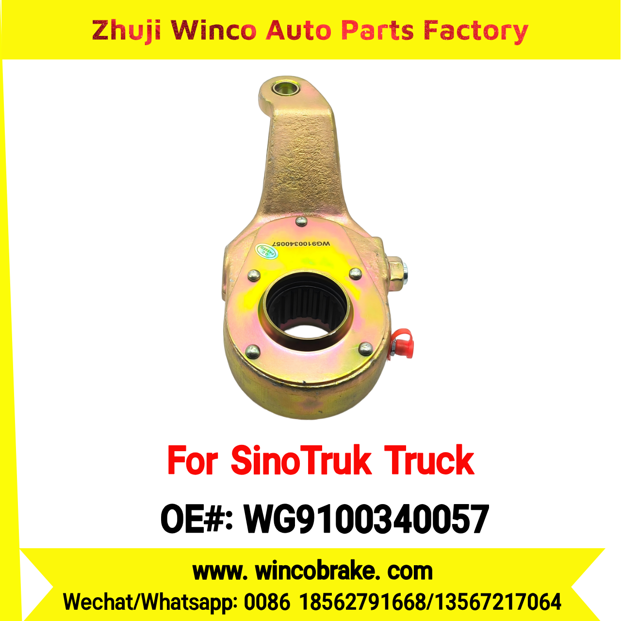 Winco OEM WG9100340057 Manual Slack Adjuster for Suit to China Sinotruk Truck LH Howo Styer Back 19 Teeth SPARE PARTS