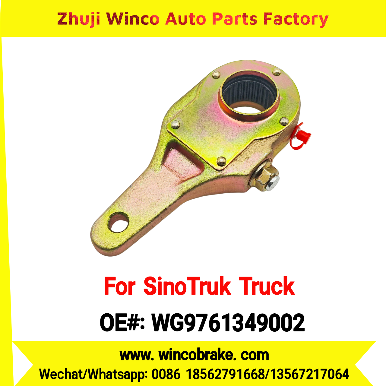 Winco OEM WG9761349002 Manual Slack Adjuster for Suit to China Sinotruk Truck HOWO SITRAK 26 Teeth SPARE PARTS