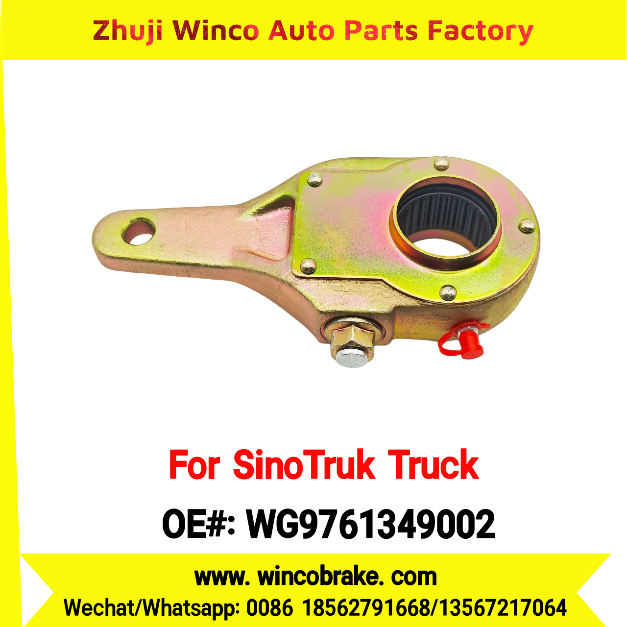 Winco OEM WG9761349002 Manual Slack Adjuster for Suit to China Sinotruk Truck HOWO SITRAK 26 Teeth SPARE PARTS