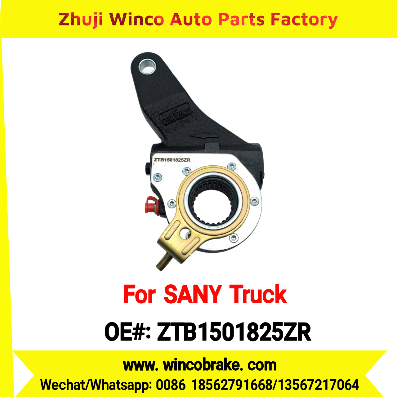 Winco OEM ZTB1501825ZR Automatic Slack Adjuster for Suit to Chinese SANY Trucks Right 25 Teeth