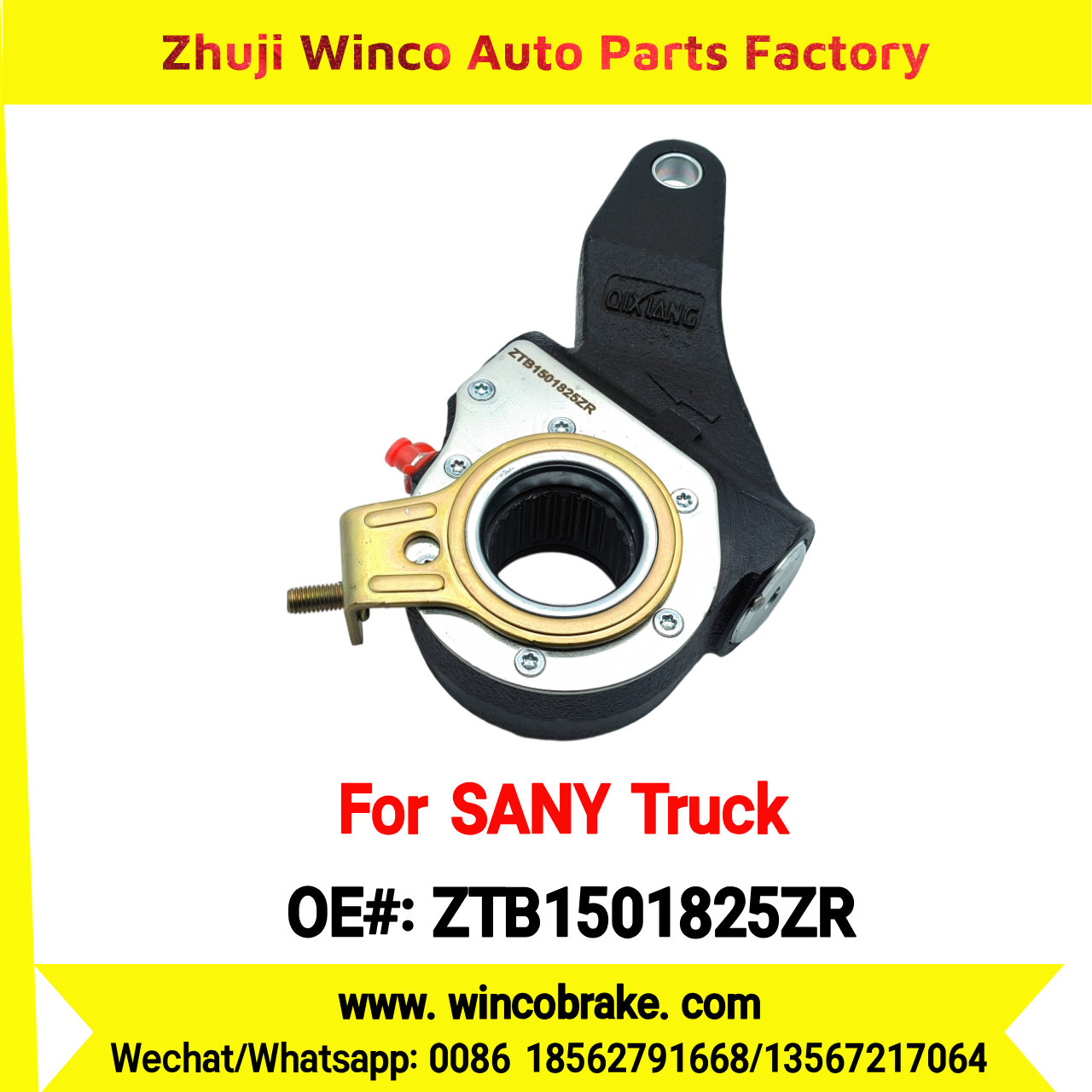 Winco OEM ZTB1501825ZR Automatic Slack Adjuster for Suit to Chinese SANY Trucks Right 25 Teeth