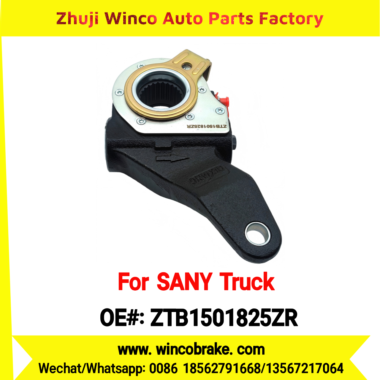 Winco OEM ZTB1501825ZR Automatic Slack Adjuster for Suit to Chinese SANY Trucks Right 25 Teeth