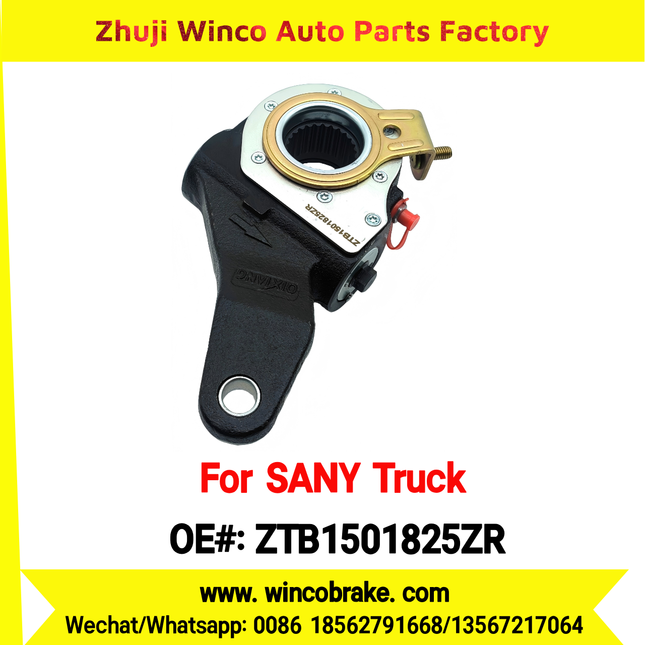 Winco OEM ZTB1501825ZR Automatic Slack Adjuster for Suit to Chinese SANY Trucks Right 25 Teeth